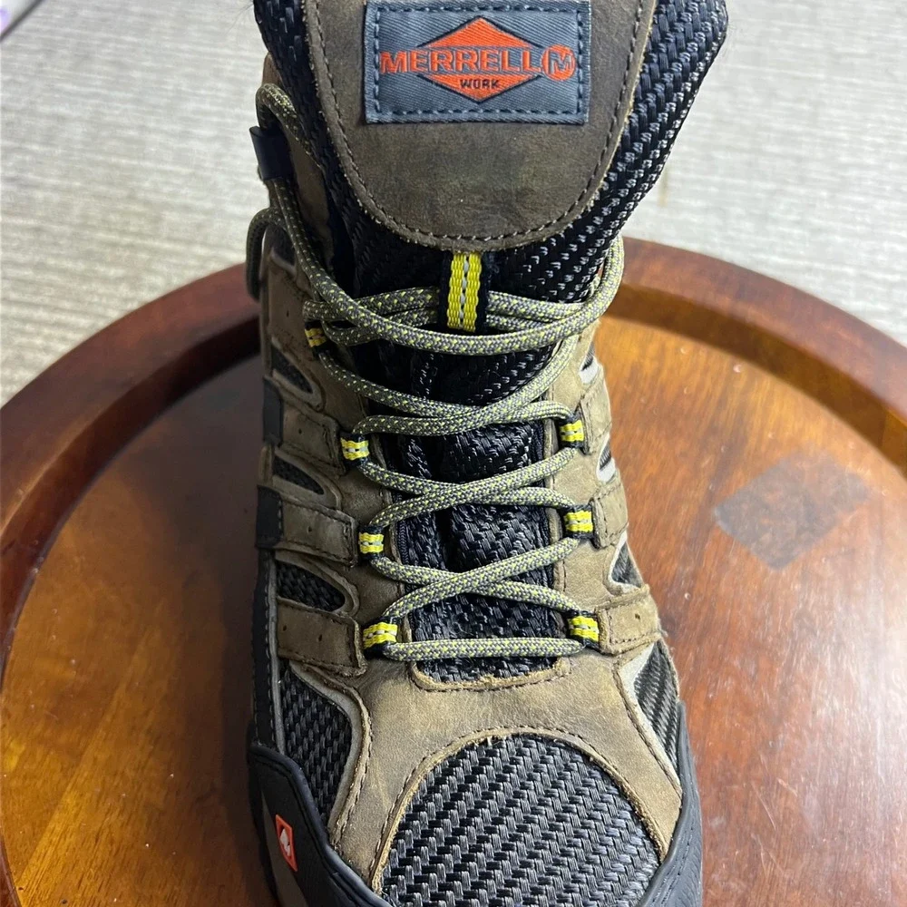 Merrell Moab 2 Mid Waterproof Work Boots Mens Hiking Trail Earth Brown Black 11